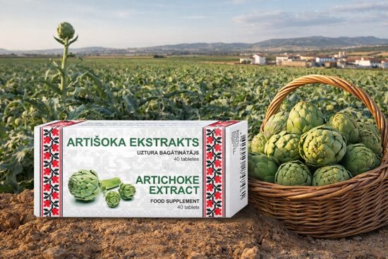 ARTIŠOKA EKSTRAKTS 40 TABLETES